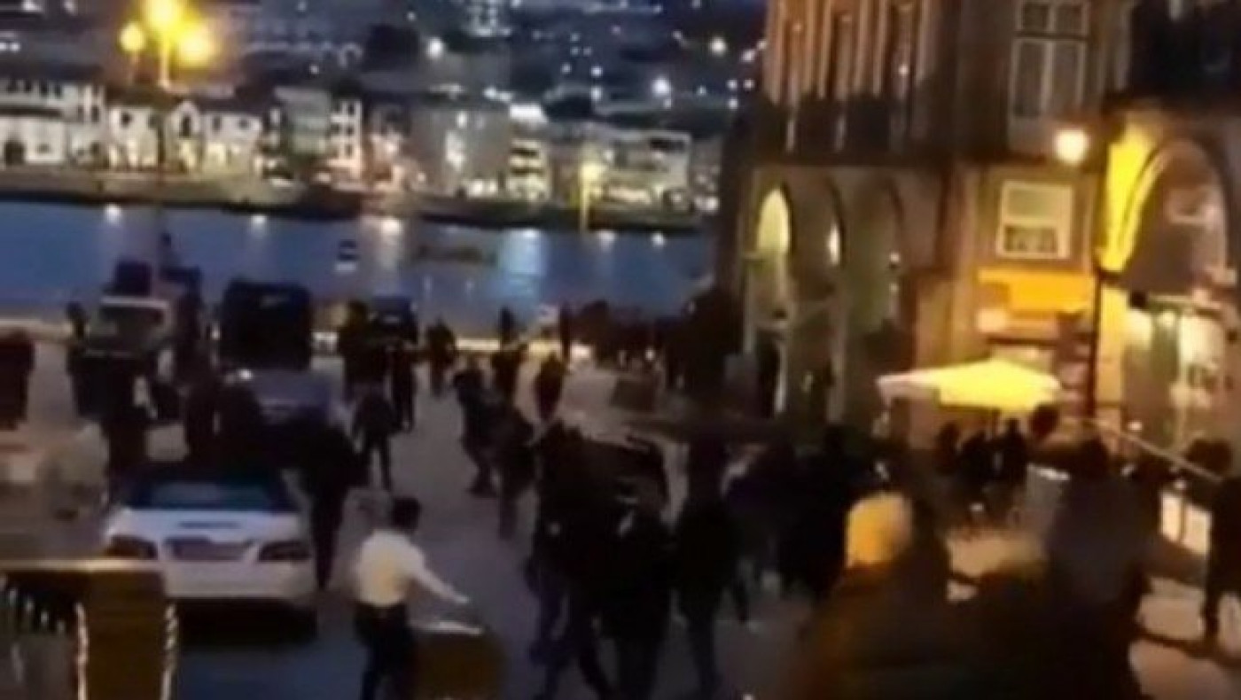 Ξύλο με καρέκλες στην Πορτογαλία ανάμεσα σε οπαδούς Γουλβς-Σταντάρ(vd)