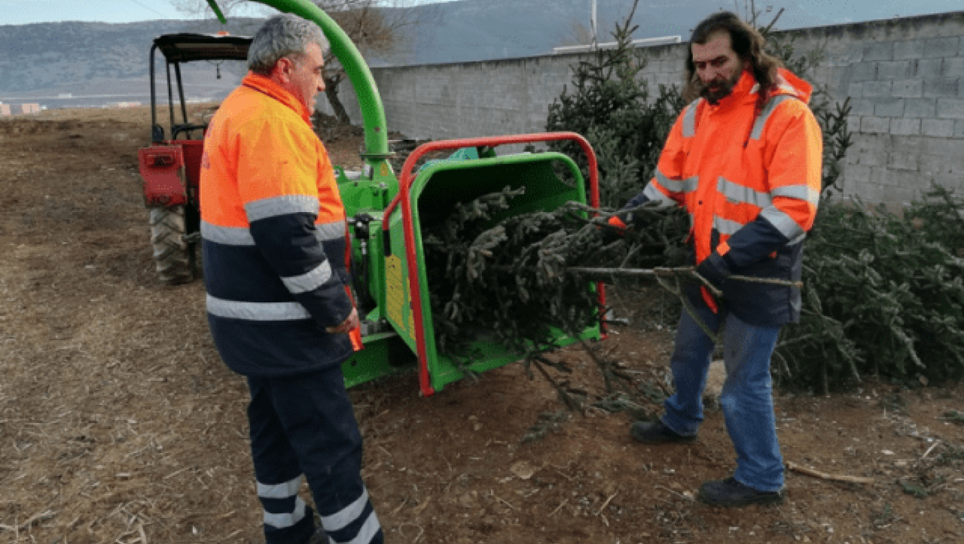 Θεσ/νίκη: Ο Δήμος Παύλου Μελά ανακυκλώνει τα χριστουγεννιάτικα δέντρα