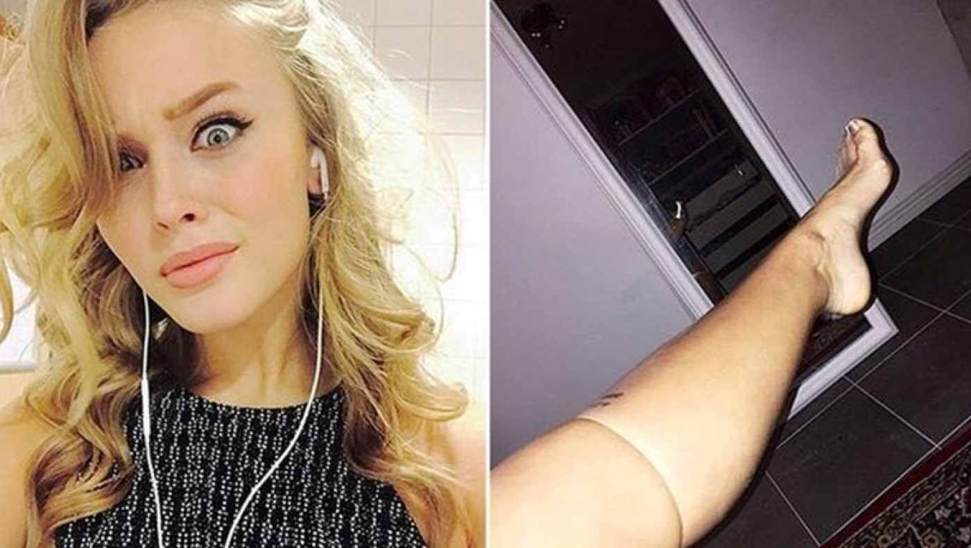 Φόρεσε προφυλακτικό στο πόδι της και αφιέρωσε τη φωτογραφία σε όλους τους άντρες