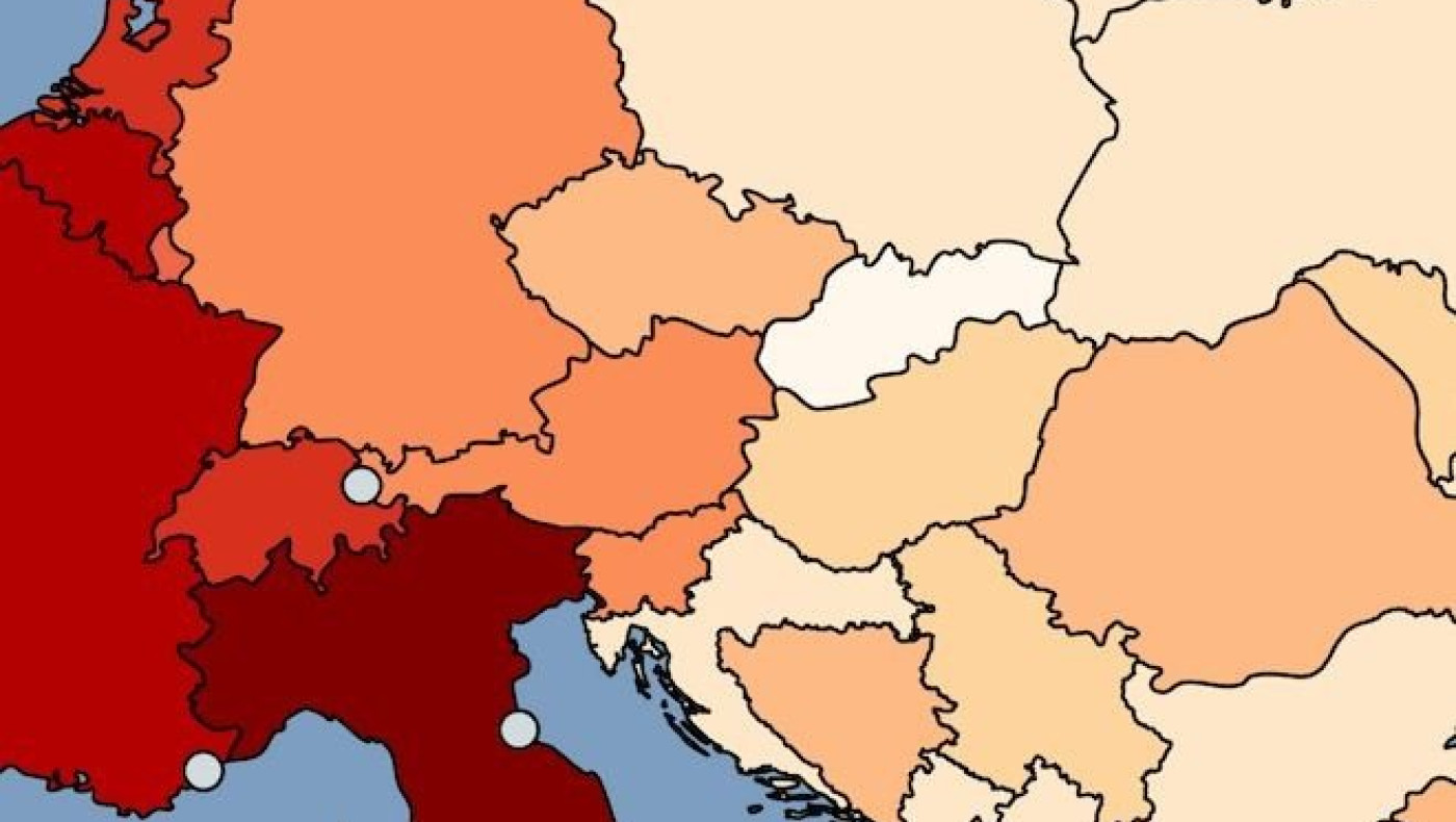 Κορωνοϊός: Ο χάρτης των θανάτων ανά εκατομμύριο κατοίκων στην Ευρώπη