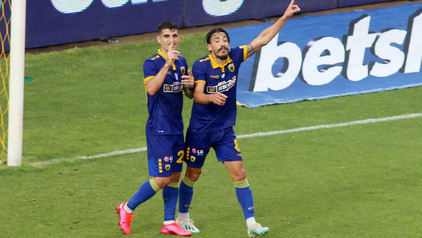 Το τρίτο γκολ της ΑΕΚ στο Βικελίδης