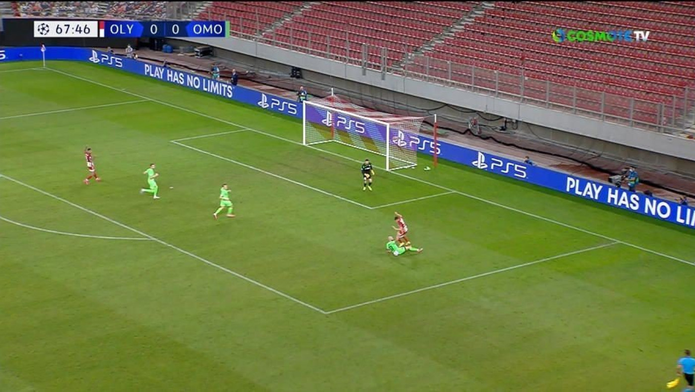 Πέναλτι αντί για επιθετικό φάουλ και γκολ ο Ολυμπιακός!