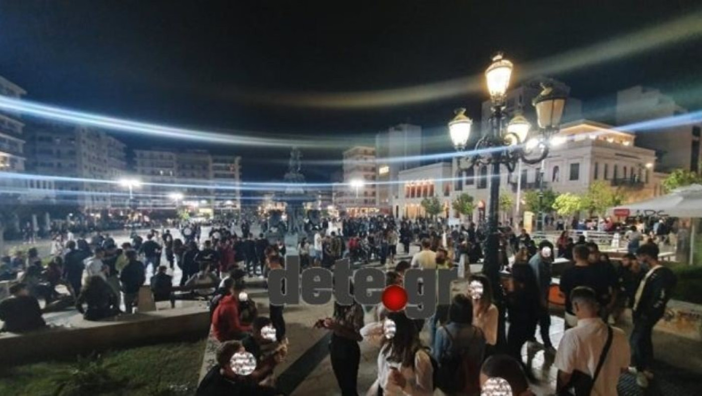 Πάτρα: Μεταμεσονύκτιο «κορωνοπάρτι» στις πλατείες