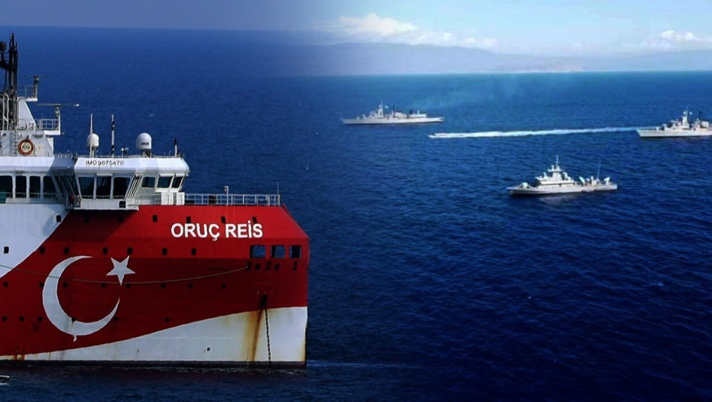 Η παράταξη των ελληνικών πλοίων απέναντι στο Oruc Reis