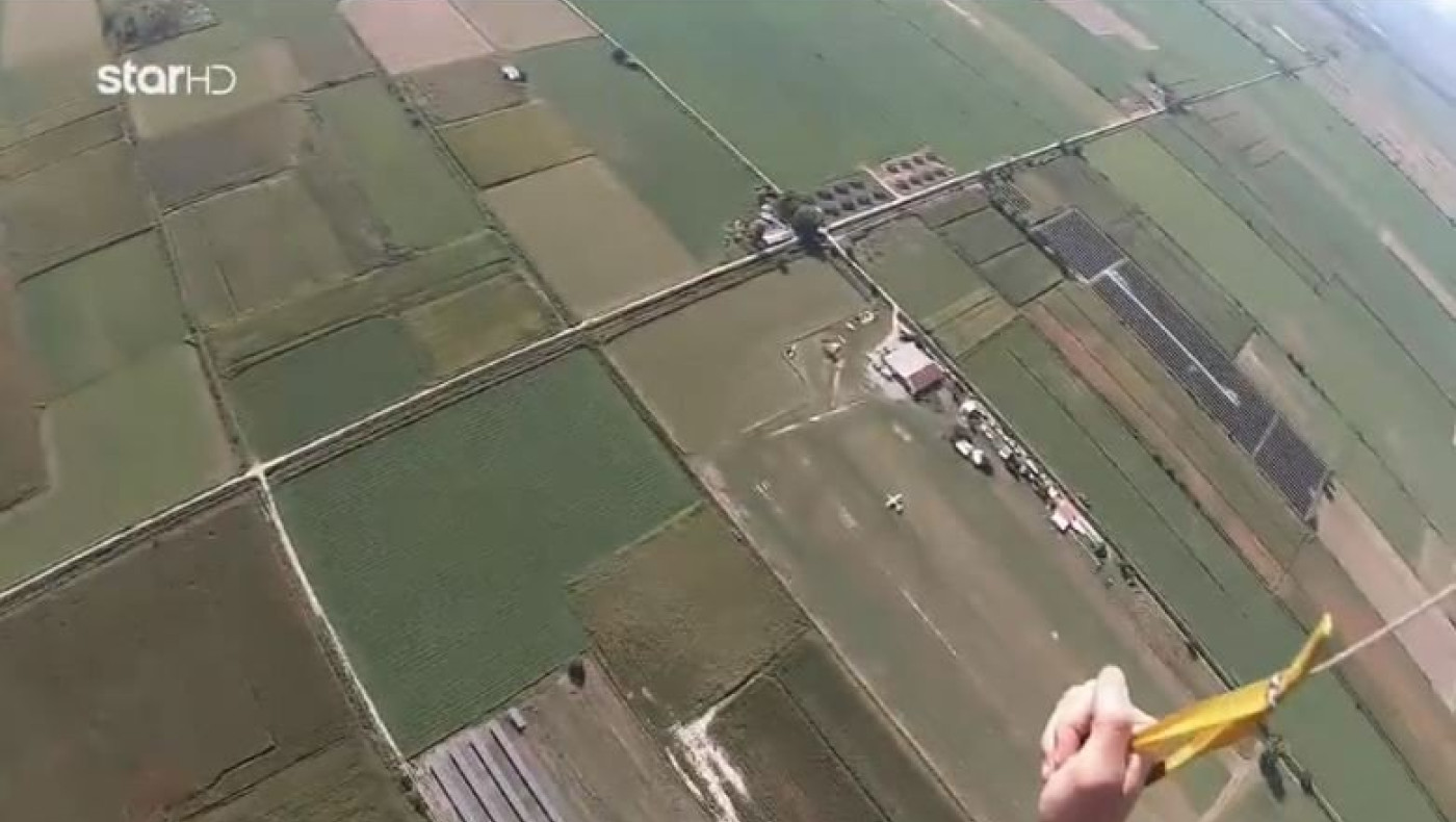 GNTM: Εντυπωσιακό skydiving από τον Γιώργο Καραβά!
