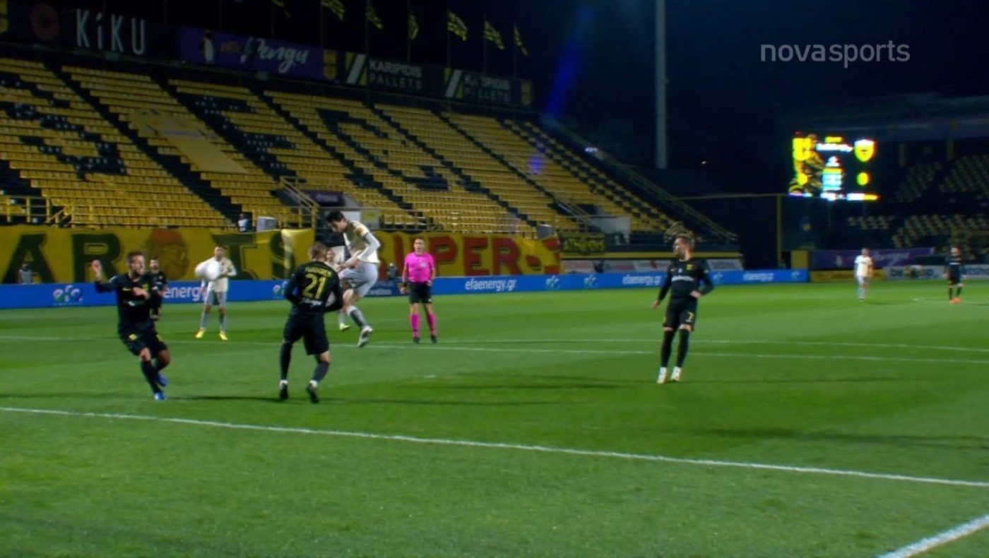 Άρης-ΑΕΚ:  Η προσπάθεια του Γκαρσία και η μεγάλη ευκαιρία με την κεφαλιά του Ανσαριφάρντ