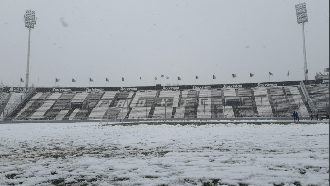 Χιονισμένη προπόνηση στην Τούμπα!