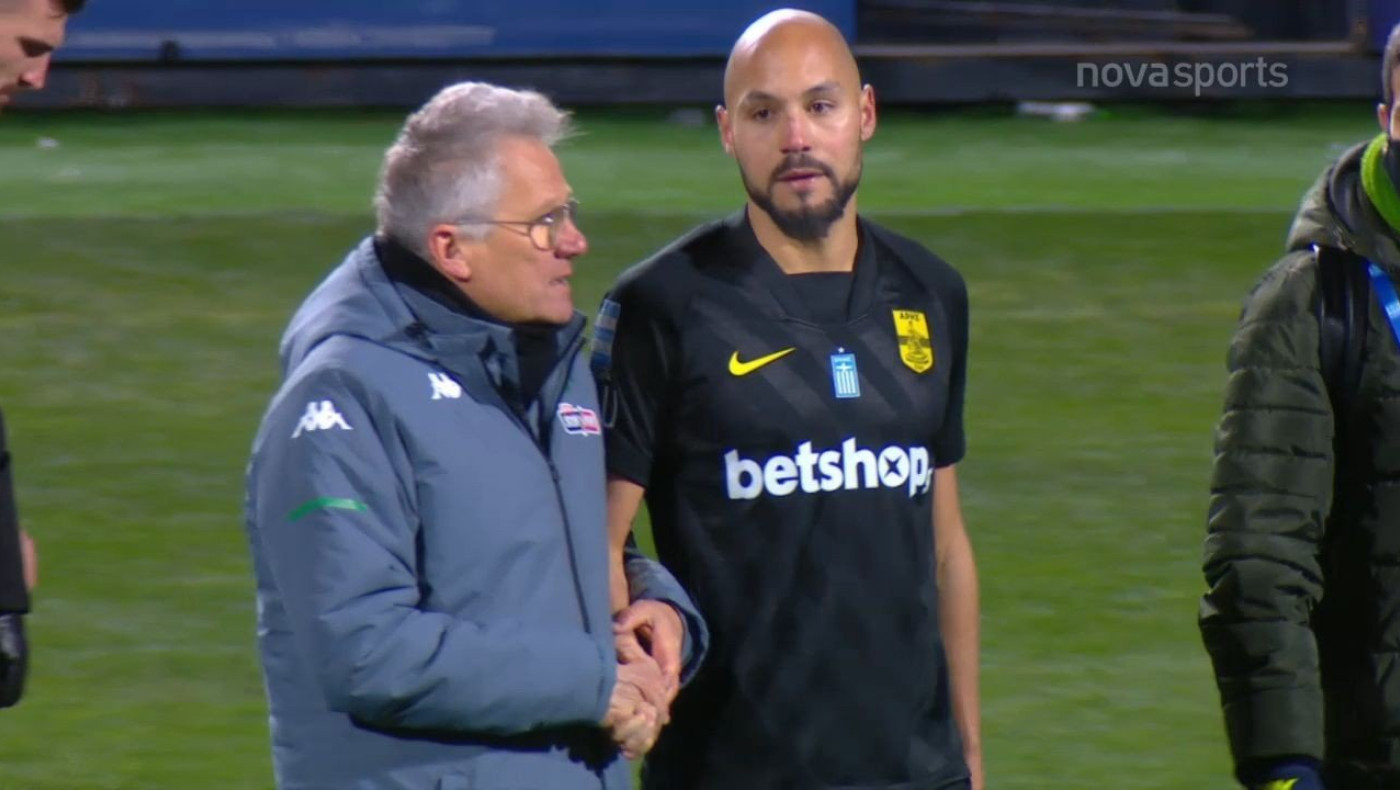 Άρης-ΠΑΟ: Ο Μπόλονι πήρε... αγκαζέ και ηρέμησε τον Μπεναλουάν