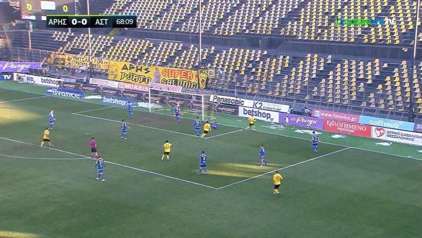 Υπέροχη κεφαλιά του Μαντσίνι και 1-0 ο Άρης