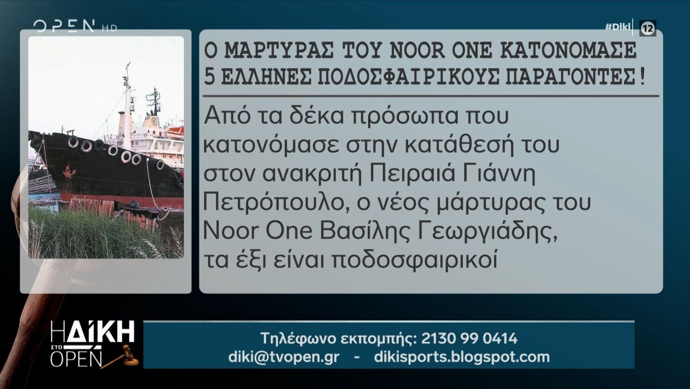 Noor one: Κατονομάστηκαν 5 ποδοσφαιρικοί παράγοντες!