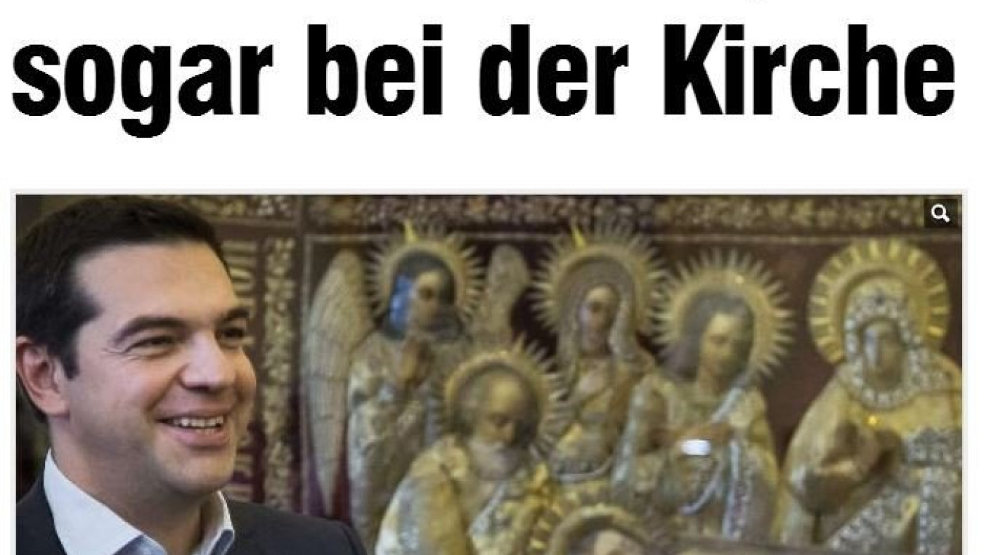 Bild για Τσίπρα: « Ένας δηλωμένος άθεος που ικετεύει την Εκκλησία. »