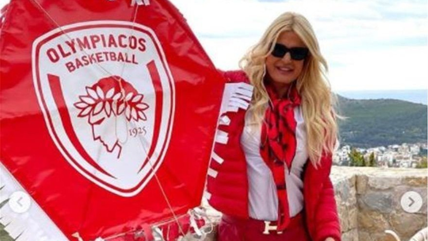 Με χαρταετό του Ολυμπιακού η Μαρίνα Πατούλη