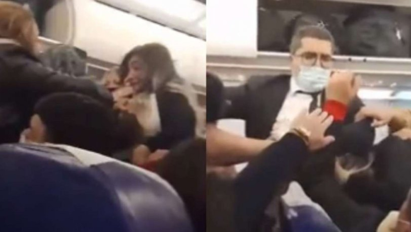 Έπαιξαν μπουνιές για τα ντουλαπάκια πάνω από τα καθίσματα αεροπλάνου!