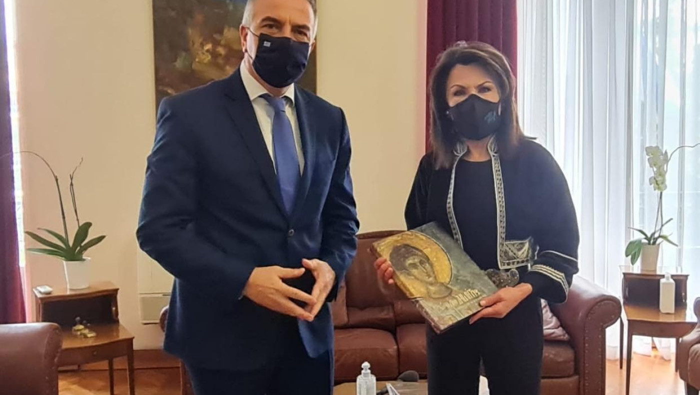 Συνάντηση Καλαφάτη - Αγγελοπούλου για τις εκδηλώσεις για το 21΄στη Θεσσαλονίκη