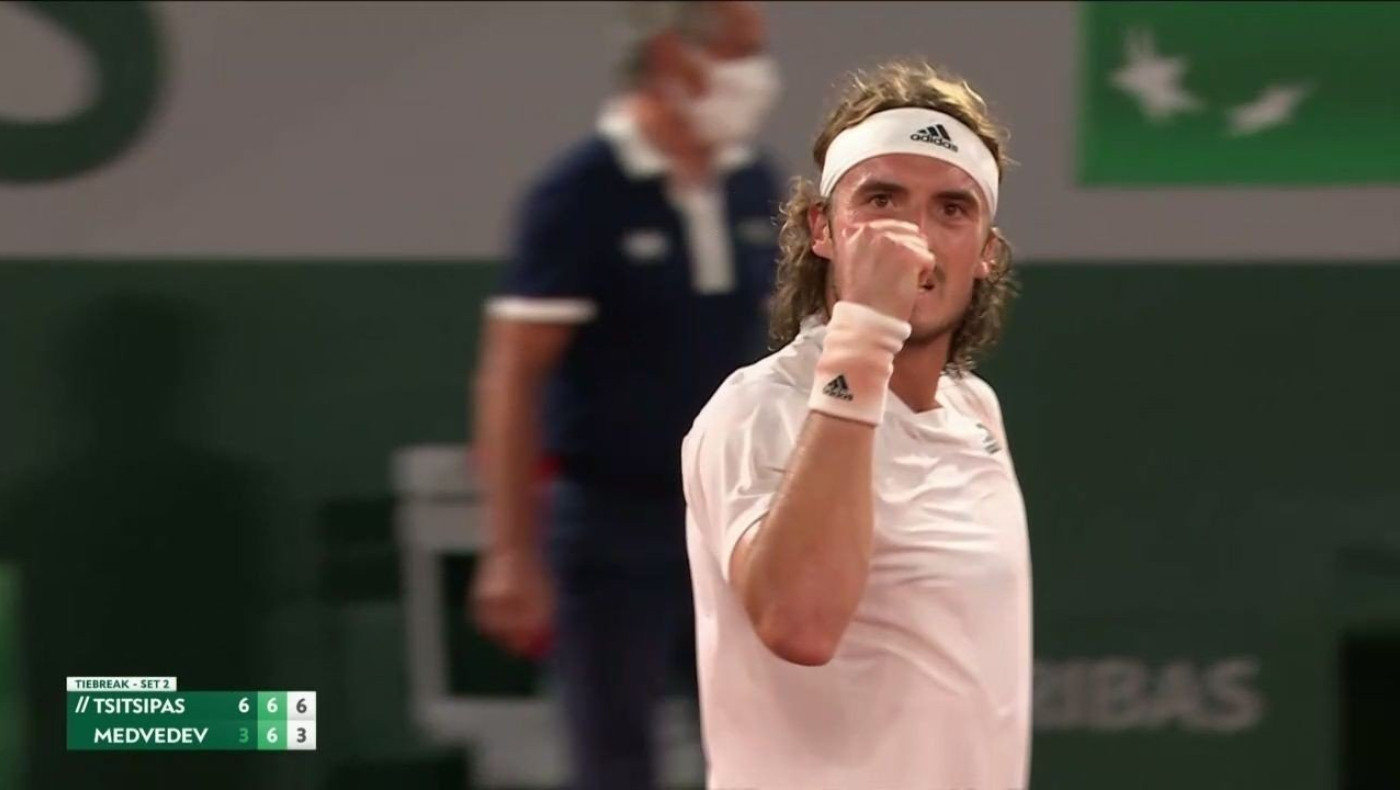 Κατέκτησε και το δεύτερο σετ ο Τσιτσιπάς, ήταν πιο ψύχραιμος στο τάι μπρέικ (vid)