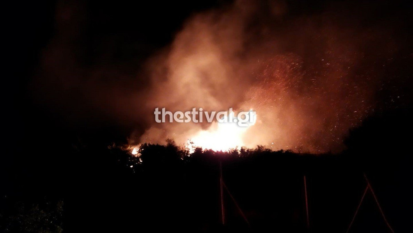 Μεγάλη φωτιά κοντά στο θεατράκι της Ν. Ευκαρπίας