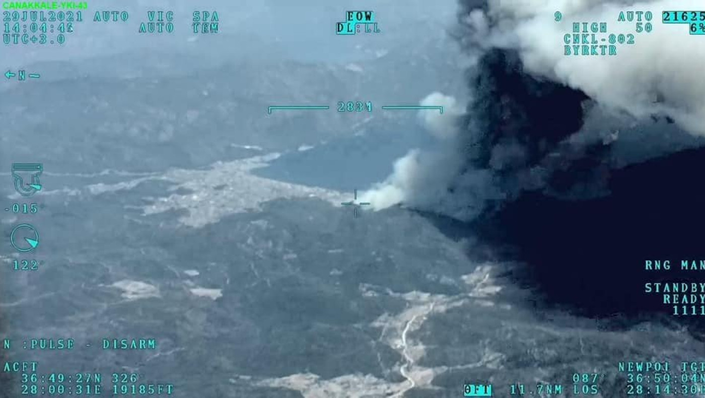 Πύρινη λαίλαπα στην Τουρκία! Τι δείχνουν οι εικόνες από τα uav του τουρκικού ναυτικού