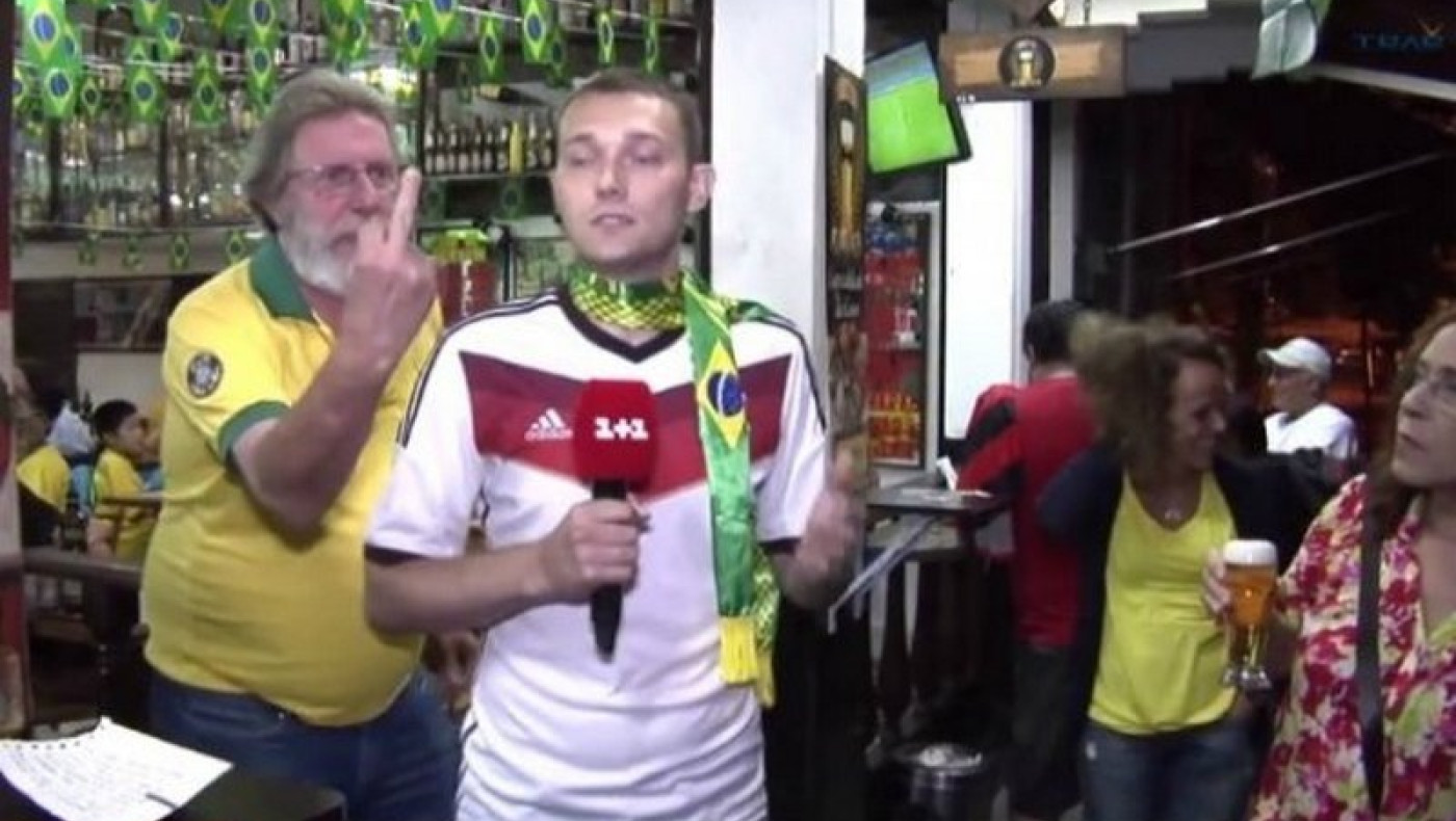 Απίστευτο... ''πέσιμο'' Βραζιλιάνου σε Ουκρανό ρεπόρτερ (video)