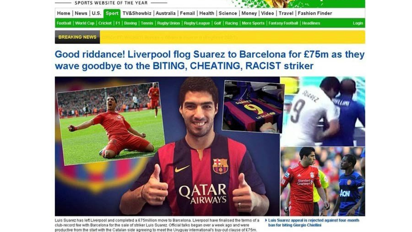 Προκλητική η Mail: Η Λίβερπουλ έδιωξε τον... κλέφτη και ρατσιστή επιθετικό