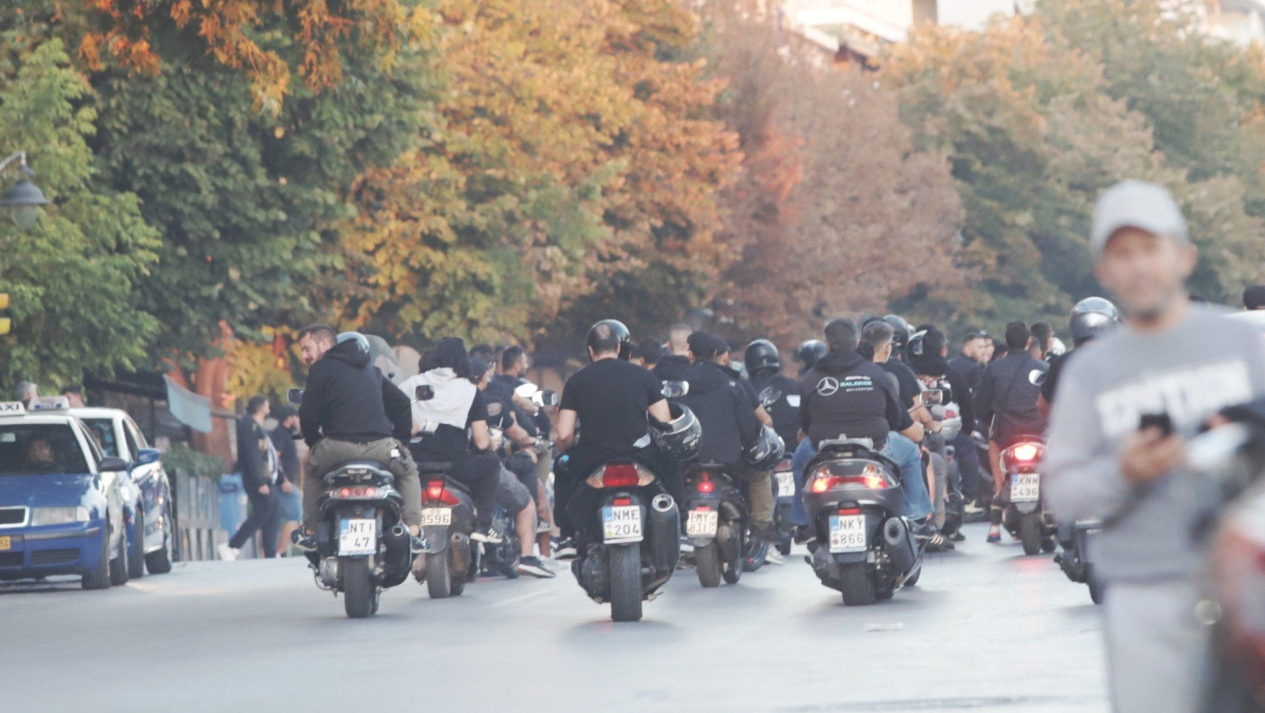 Η μηχανοκίνητη πορεία των ΠΑΟΚτσήδων στην Πολίχνη