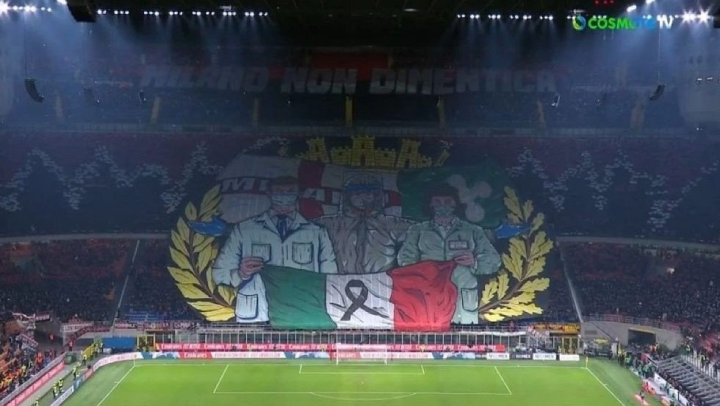 Μίλαν - Ιντερ: Το Μιλάνο δεν ξέχασε γιατρούς και νοσηλευτές και τους αφιέρωσε ένα συγκλονιστικό κορεό