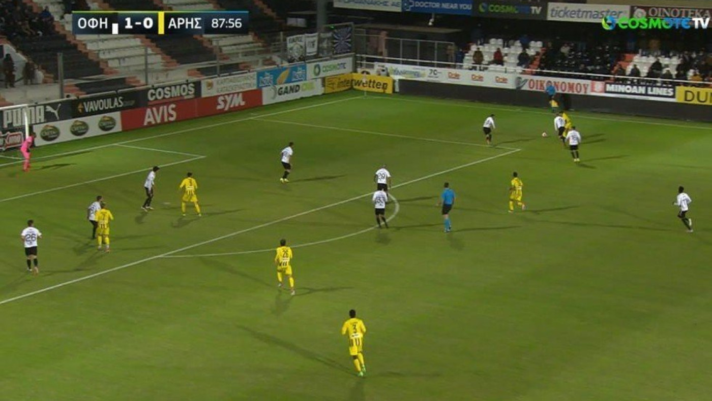Η ισοφάριση του Άρη από τα 11 βήματα απέναντι στον ΟΦΗ!