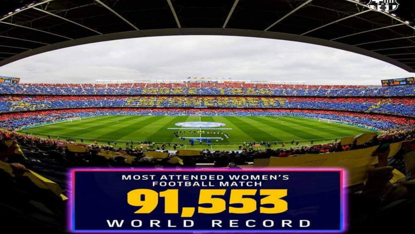 Παγκόσμιο ρεκόρ: 91.553 εισιτήρια στην Βαρκελώνη για αγώνα γυναικών!