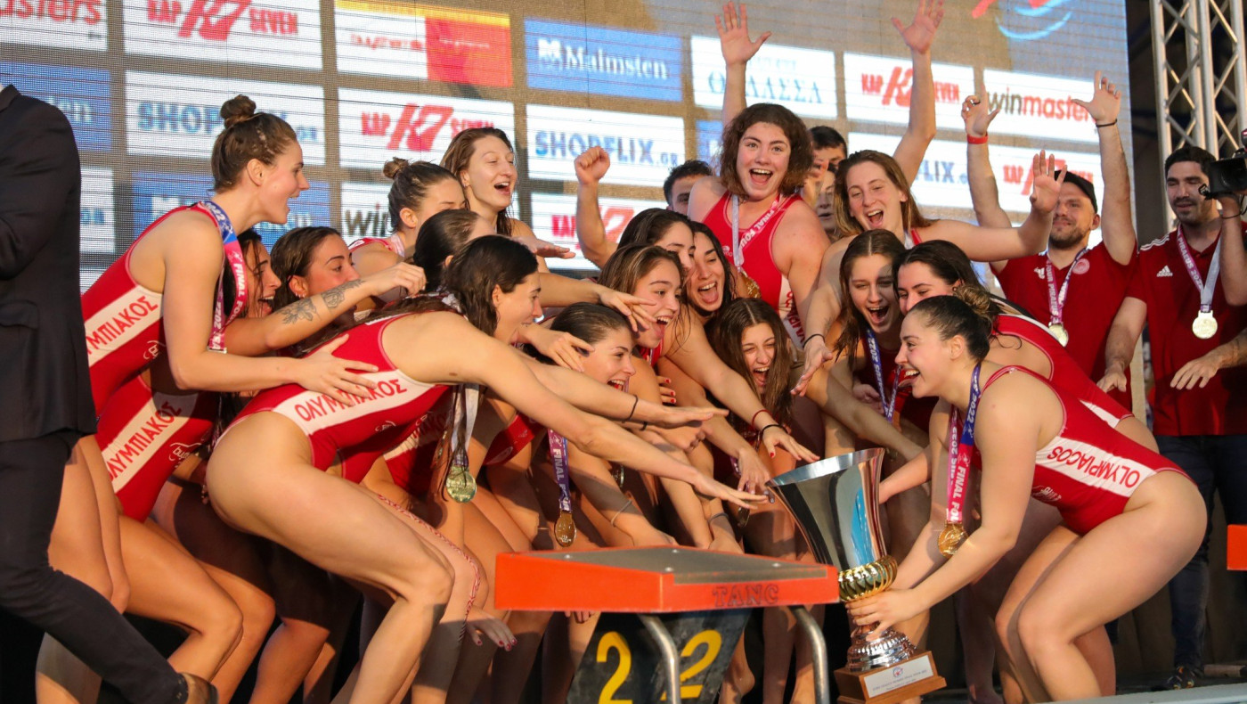 Ολυμπιακός - Πόλο: Για 2η συνεχόμενη χρονιά πρωταθλήτριες Ευρώπης