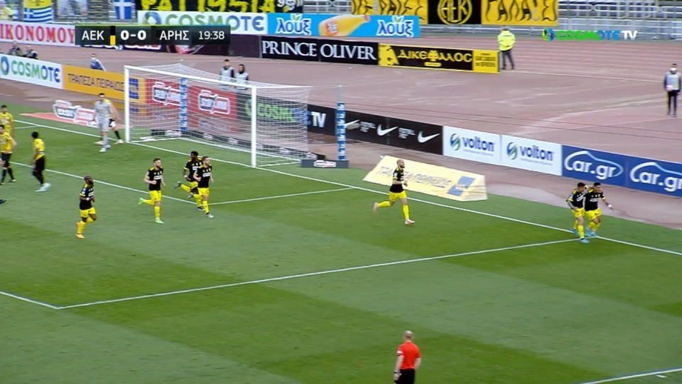 Το 0-1 του Άρη στο ΟΑΚΑ με τον Πάλμα