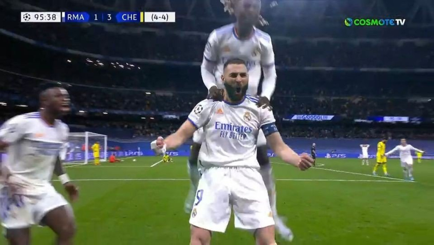 Και πάλι σκορ πρόκρισης για Ρεάλ, 2-3 στην παράταση με Μπενζεμά