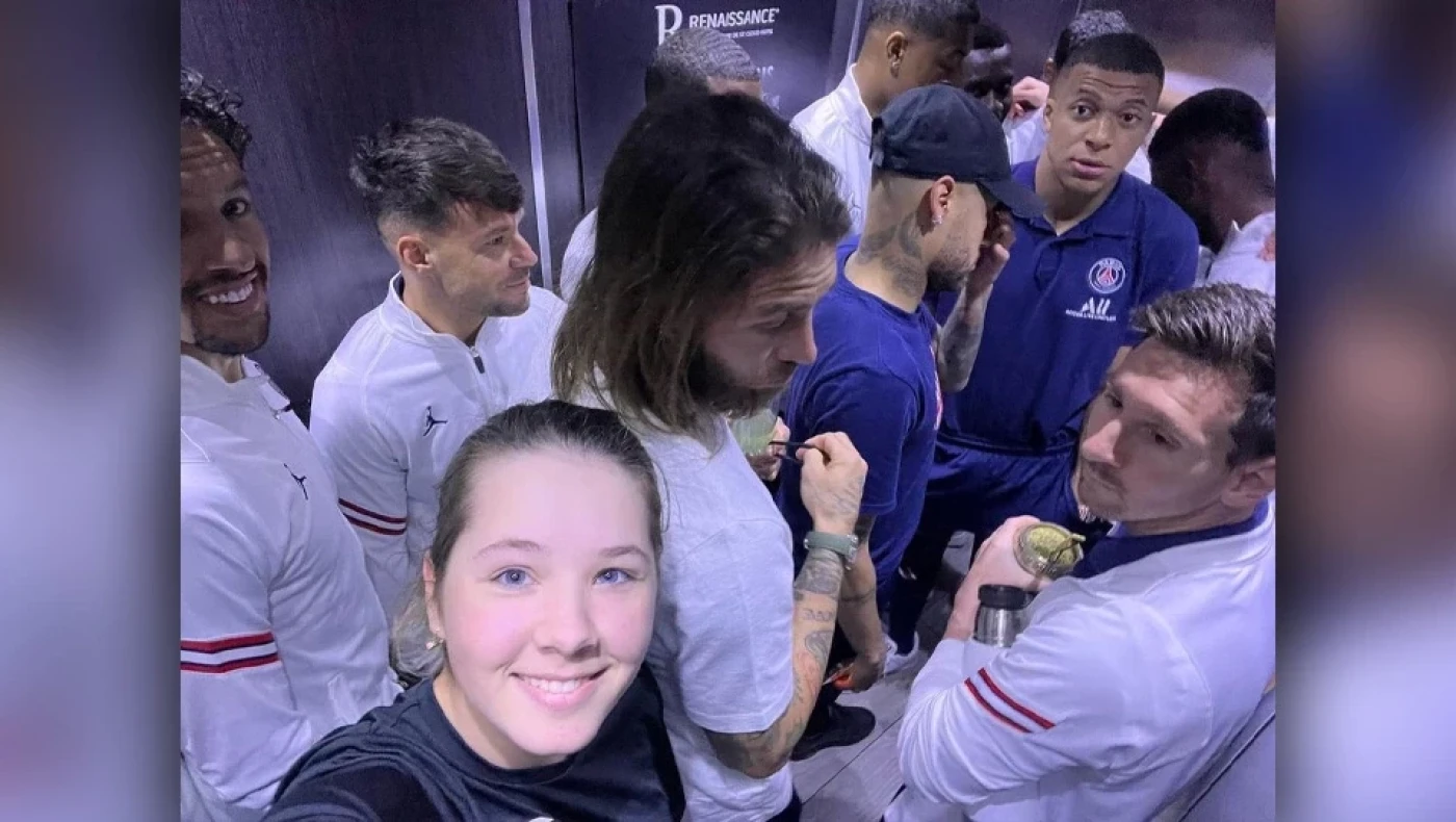 Μέσι – Μπαπέ – Σέρχιο Ράμος: Selfie με γυναίκα γκολφέρ... στο ασανσέρ