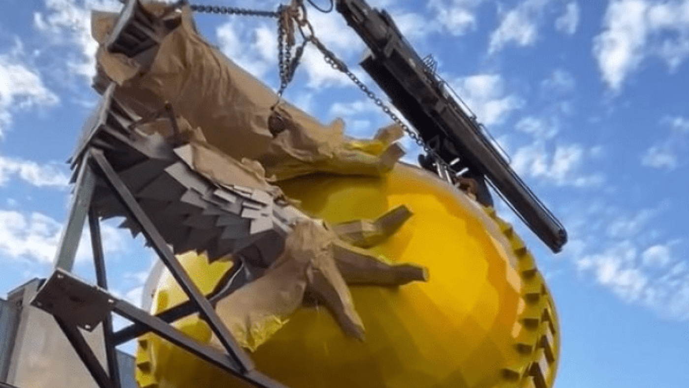 OPAP Arena: Ξεκίνησε η μεταφορά του ατσάλινου Δικέφαλου Αετού