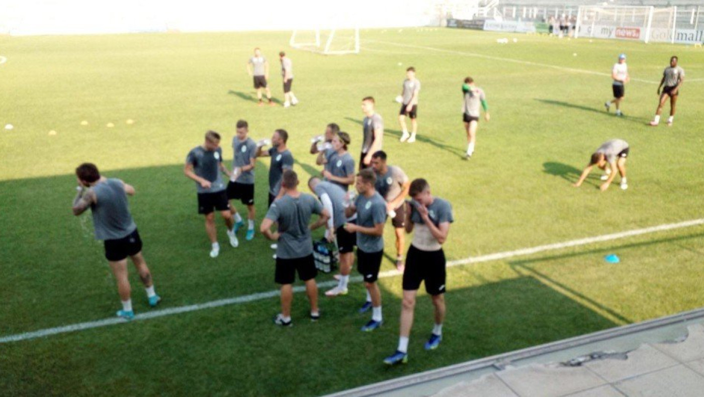 Προπόνηση στο γήπεδο του Μακεδονικού και πάλι για την Γκόμελ