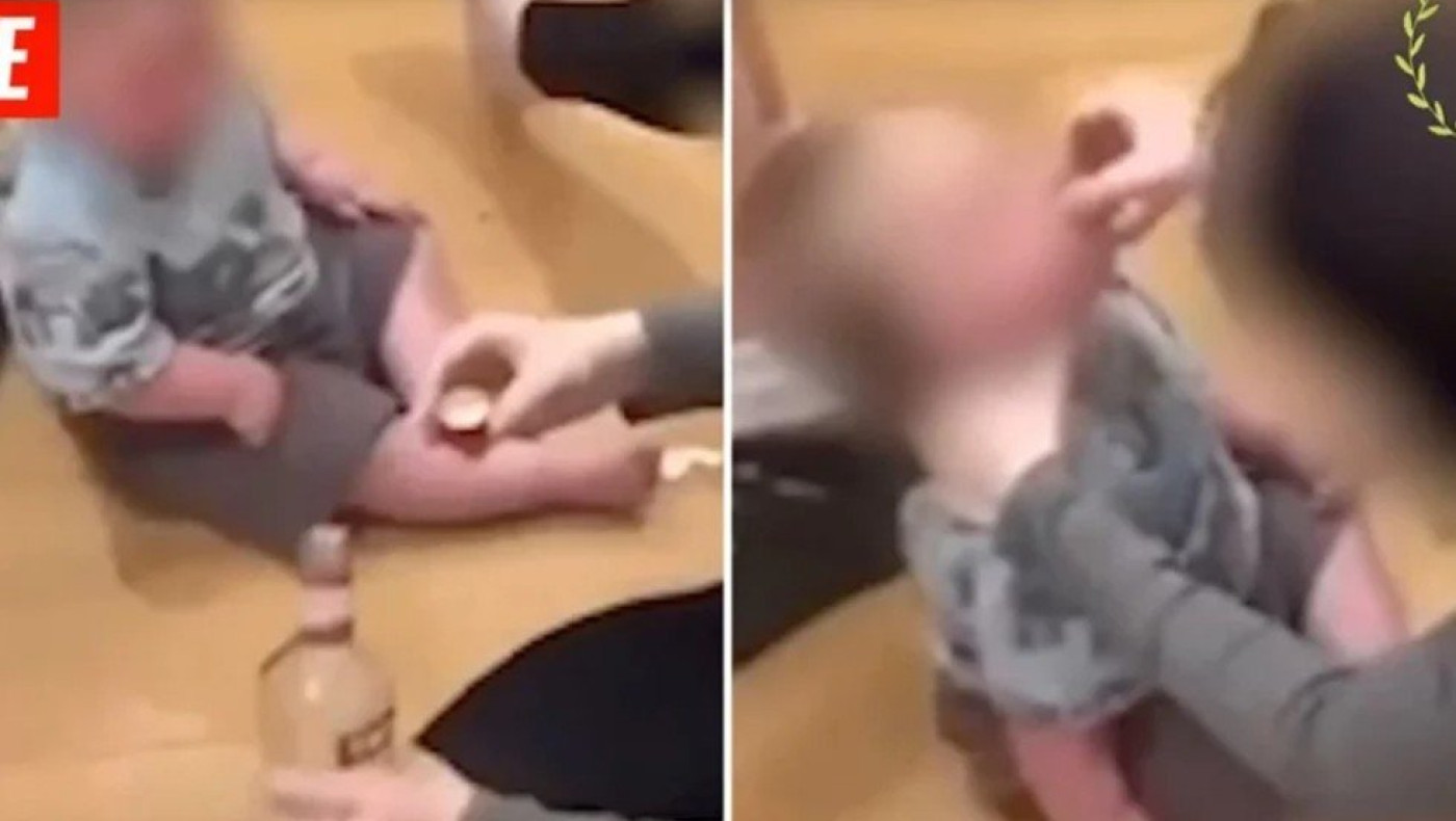 Χαμός με βίντεο που δείχνει γονείς να «κερνούν» σφηνάκια βότκας το μωρό τους