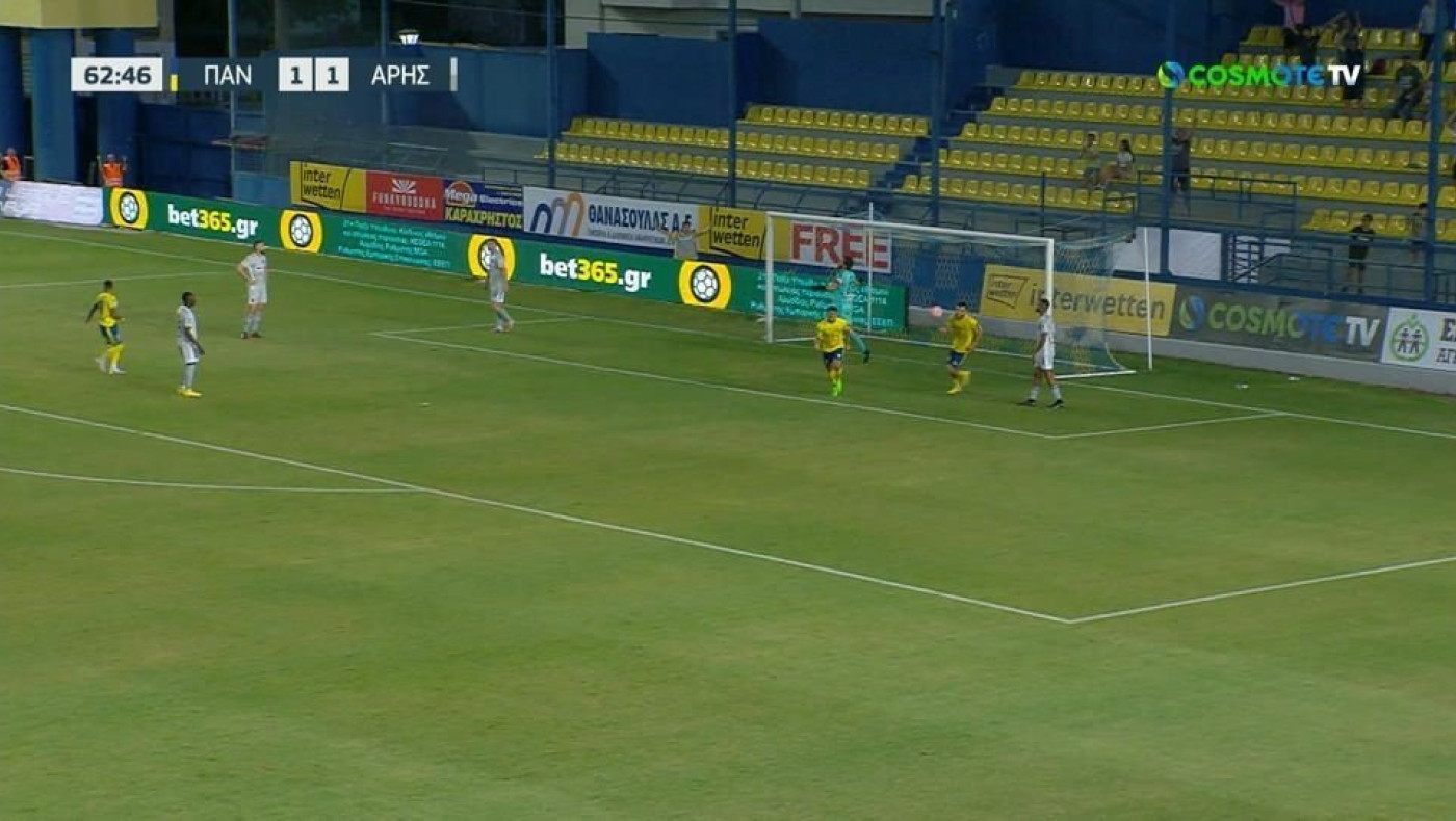 Έκανε το 2-1 για τον Παναιτωλικό ο Καρέλης στο ματς με τον Άρη