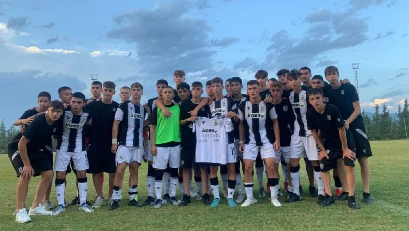 Η συγκινητική αφιέρωση των παικτών της Κ17 του ΠΑΟΚ για τον Σταύρο Σαράφη