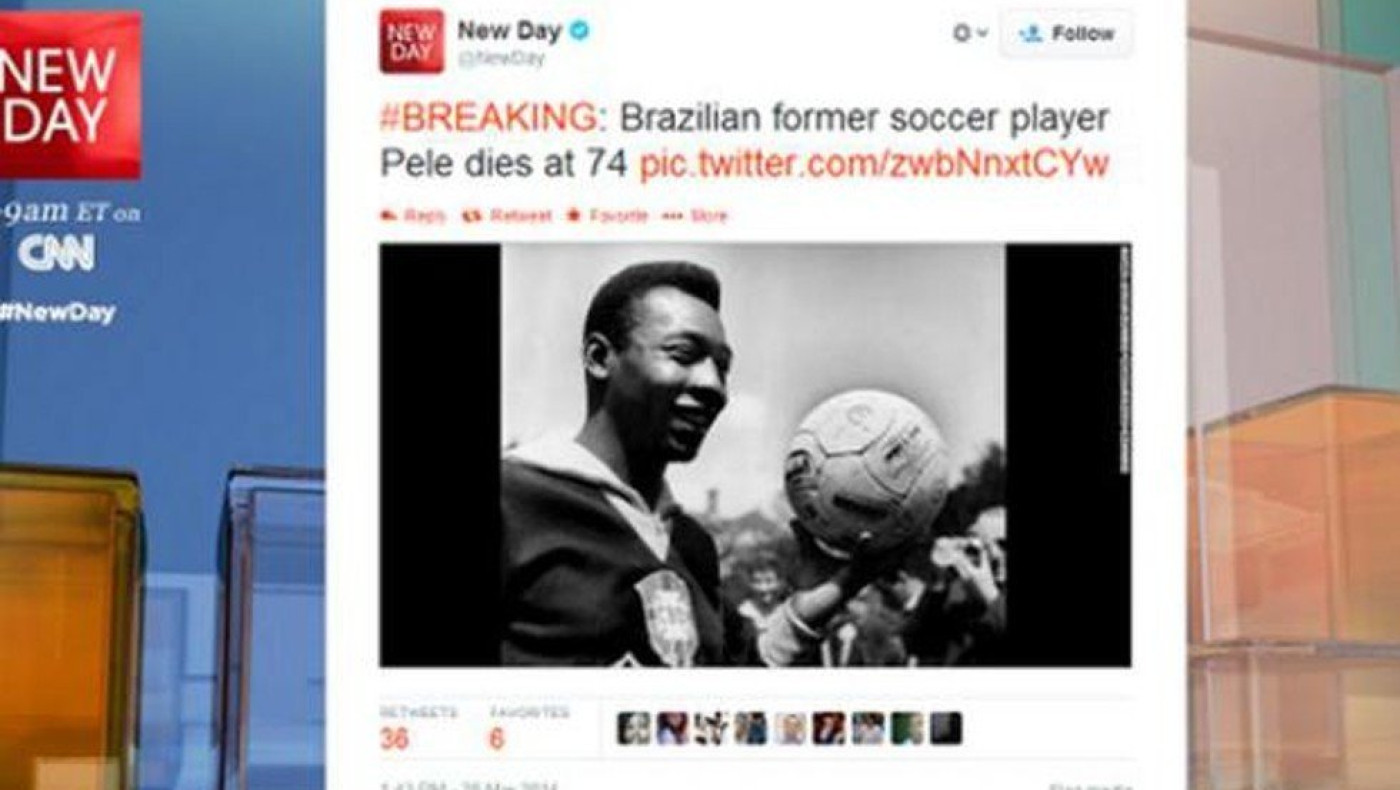 «Πέθανε o Πελέ στην ηλικία των 74...»: Η απίστευτη γκάφα... ολκής του CNN