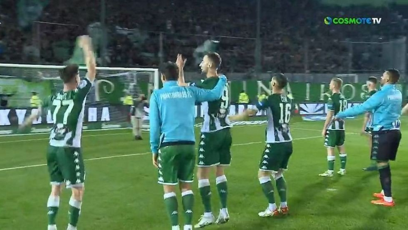 Εξαλλοι πανηγυρισμοί στη Λεωφόρο μετά τη νίκη επί του Αρη (vid)