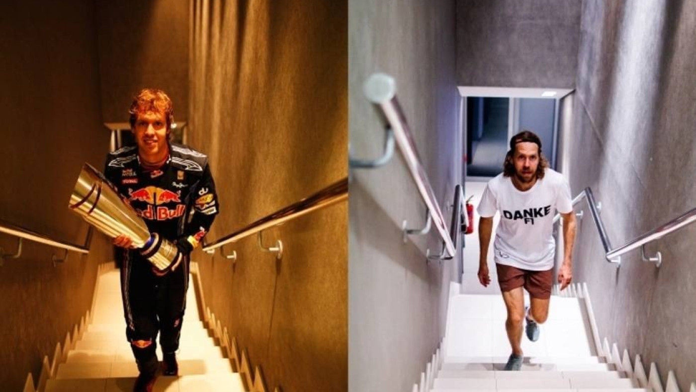 Σεμπάστιαλ Φέτελ: Βρέθηκε στην ίδια σκάλα και φωτογραφήθηκε 12 χρόνια μετά