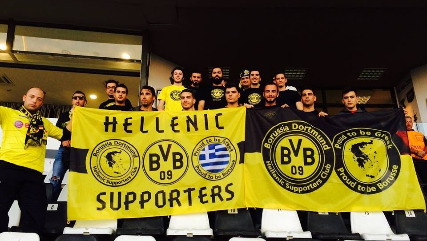 Συνθήματα στην Τούμπα από τους Έλληνες της Μπορούσια Ντόρτμουντ! (pics+video)