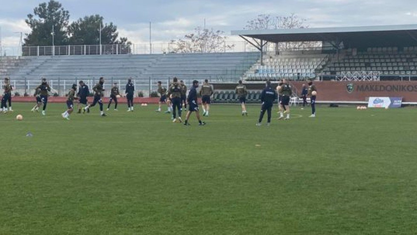 Παναθηναϊκός: Προπονήθηκε στο γήπεδο του Μακεδονικού, ενόψει του αγώνα κυπέλλου με τον ΠΑΟΚ
