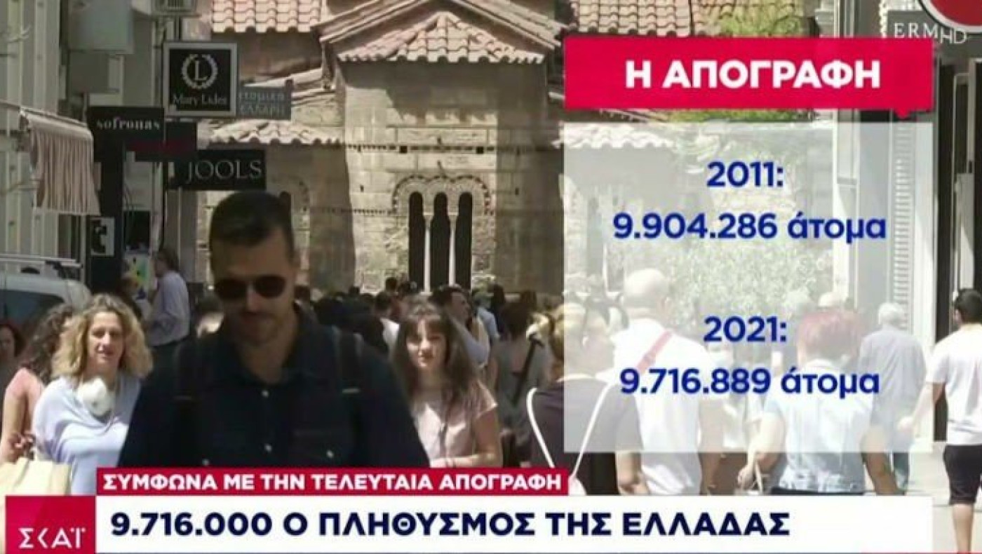 Ελλάδα-Απογραφή: Για πρώτη φορά οι θάνατοι είναι περισσότεροι από τις γεννήσεις