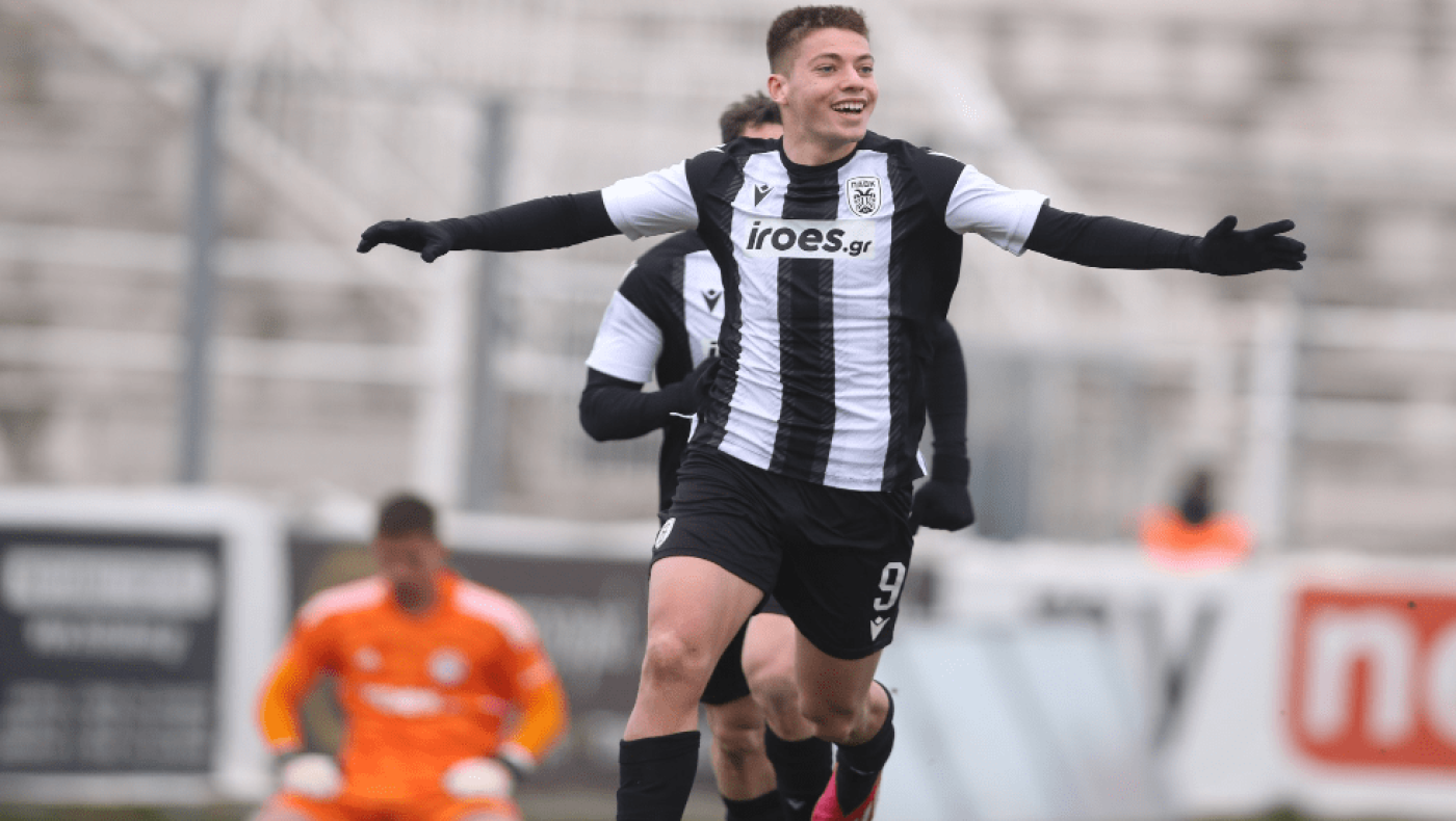 ΠΑΟΚ Κ19: Προηγείται κόντρα στον Ολυμπιακό με γκολ των Τζίμα και Σμυρλή