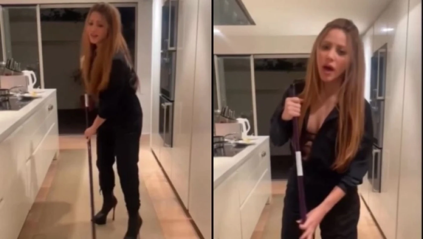 Shakira: Σφουγγαρίζει και τραγουδά, «Μπορεί να σκοτώσω τον πρώην μου» (vid)