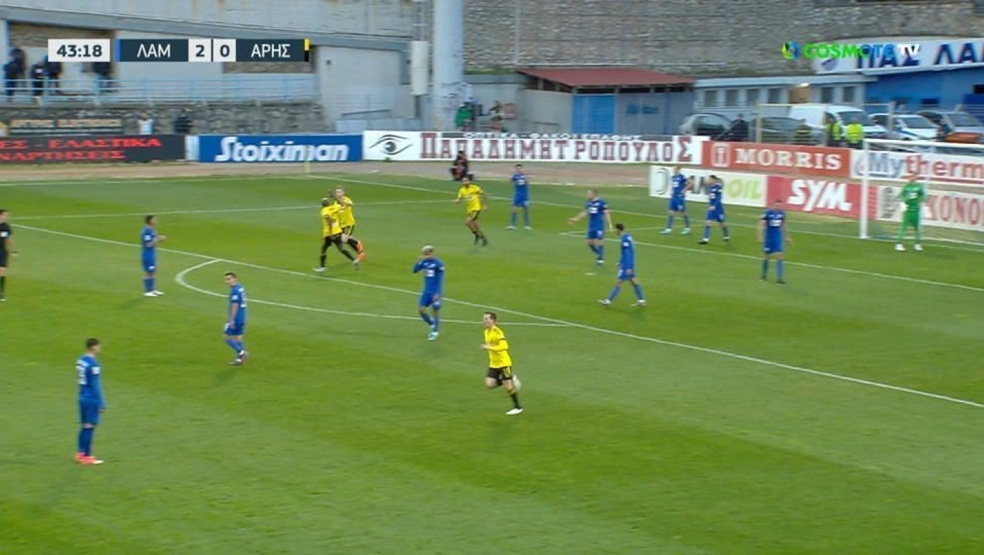 Το 2-1 του Άρη με κεφαλιά του Μπράμπετς