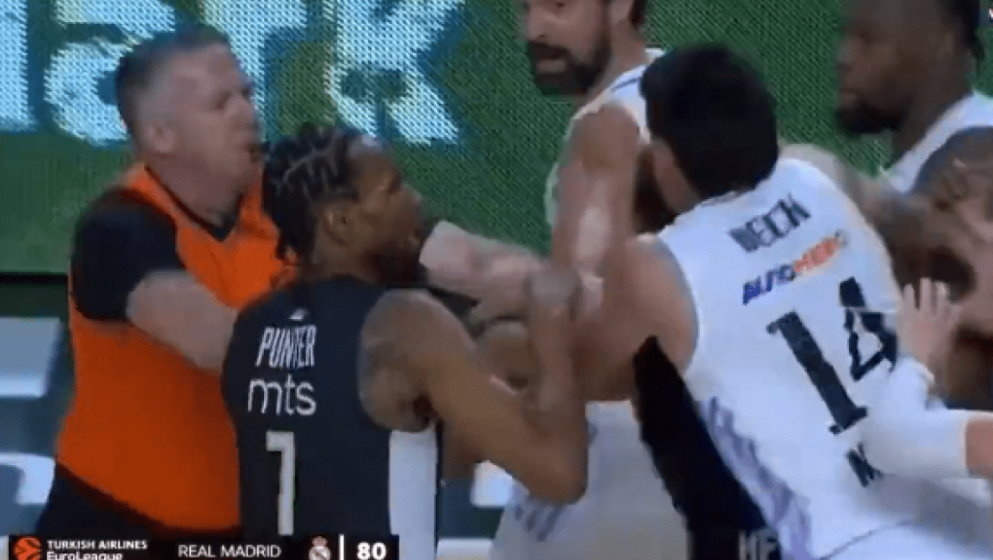 Απίστευτο ξύλο στο Ρεάλ-Παρτιζάν μετά από σκληρό φάουλ του Γιουλ