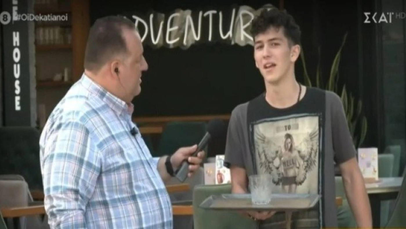 Δημοσιογράφος του ΣΚΑΙ έριξε κατά λάθος το δίσκο του σερβιτόρου και άκουσε «καρακαμπίλα» και «λιβακοθκαμε» (vid)