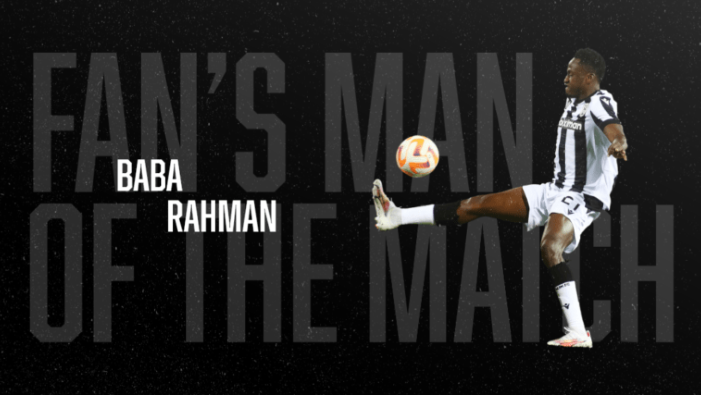 ΠΑΟΚ: Ο κόσμος ψήφισε τον Μπάμπα για MVP του ματς με την Μπεϊτάρ