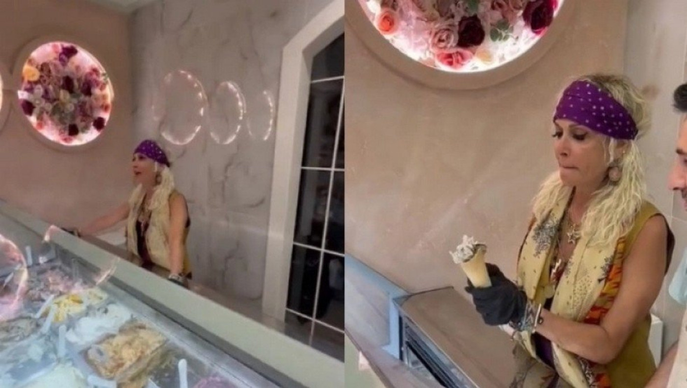 Η Άννα Βίσση έκανε την υπάλληλο σε μαγαζί με παγωτά: «Είμαι και τραγουδίστρια, θέλεις να σου τραγουδήσω»