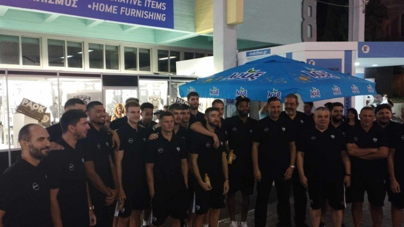 Στο περίπτερο της ΚΑΕ ΠΑΟΚ όλη η ομάδα του μπάσκετ